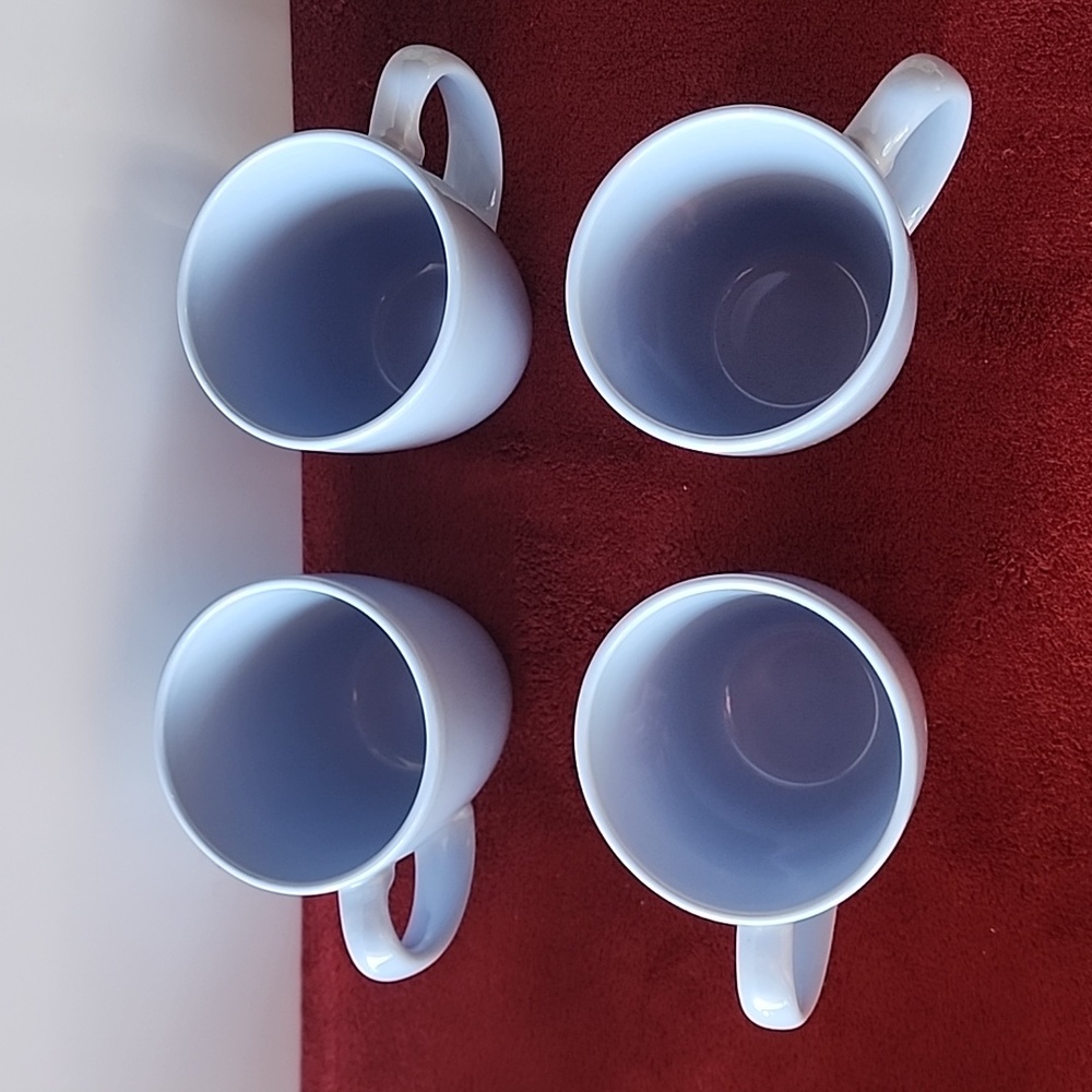 Set of 4 Corelle Periwinkle Light Blue, Coffee/Tea Mugs.☆☆☆ - Picture 2 of 8